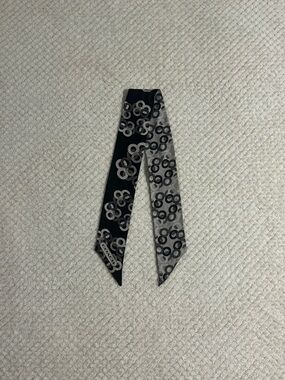 Coach black and gray Circle pattern scarf